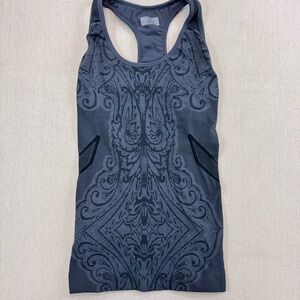 Athleta Womens Seamless Racerback Tank Top Blue Gray Athletic Yoga Size M